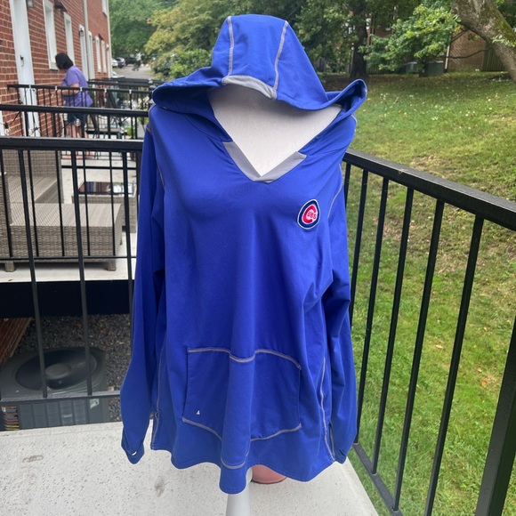 Antigua Women’s Blue Long Sleeve Chicago Cubs Fleece Pullover Size XXLarge - Picture 3 of 7